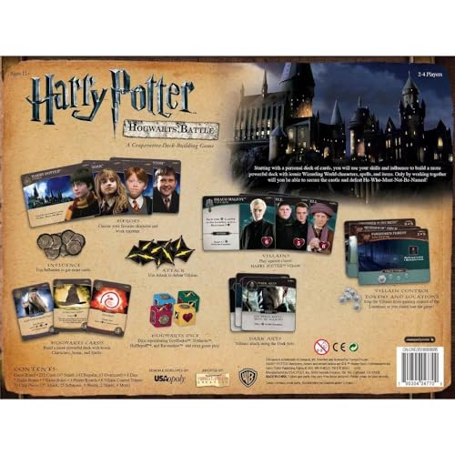 USAopoly, Harry Potter: Hogwarts Battle, Board Game, Ages 11+, 2-4 Players, 30-60 Minute Playing TIme