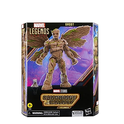 Hasbro Marvel Legends Series Groot, Guardians of the Galaxy Vol. 3 6-Inch Action Figures & Marvel Legends Series Star-Lord, Guardians of the Galaxy Vol. 3 6-Inch Action Figures