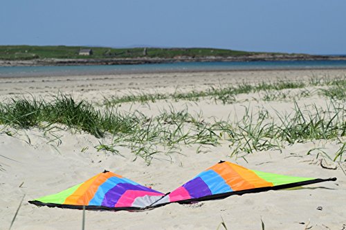 Stunt Kite - 160 x 80 cm Dual Line Kite - Vibrant and vivid colours - Stunt Kites for Outdoor Fun - Dual Line Stunt Kites - Popular entry-level stunt kite