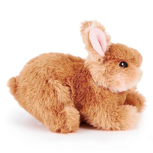 Zappi Co 100% Recycled Plush Rabbit Toy (15cm Length) Stuffed Soft Cuddly Eco Friendly animals Collection For New Born Child First kid