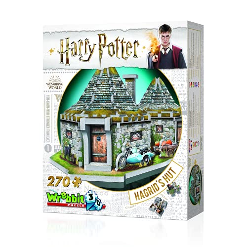 Wrebbit3D HOGHAG Hagrid's Hut Harry Potter Puzzle, Multicolor, (270-Piece)