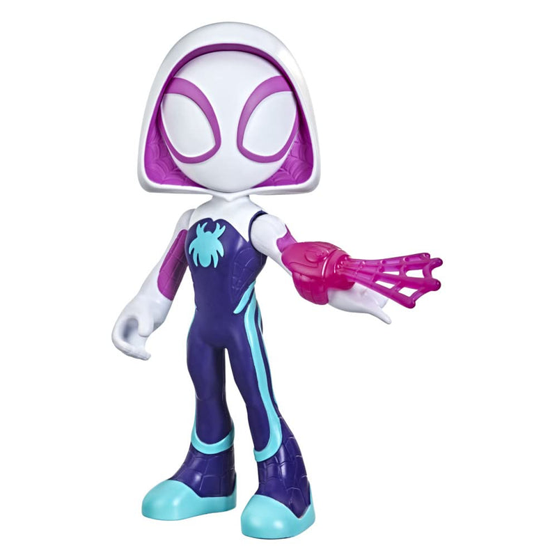 Marvel Hasbro Spidey and His Amazing Friends Supersized Ghost-Spider Action Figure, Preschool Super Hero Toy, Kids Ages 3 and Up, Multicolor