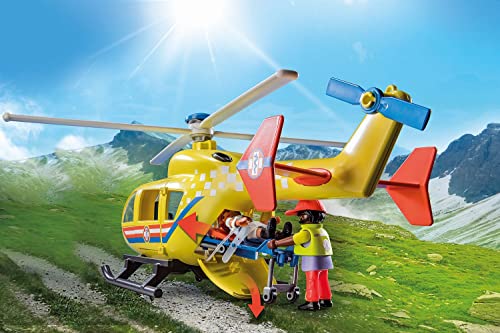 Playmobil 71203 City Life Medical Helicopter, helicopter Toy, emergency rescue services Toy set, Fun Imaginative Role-Play, Playset Suitable for Children Ages 4+