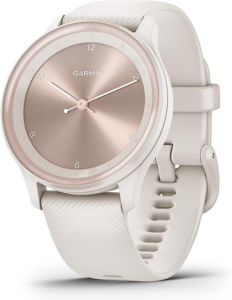 Garmin vívomove Sport, Hybrid Smartwatch with Health and Fitness functions, Hidden Touchscreen Display and up to 5 days battery life, Ivory