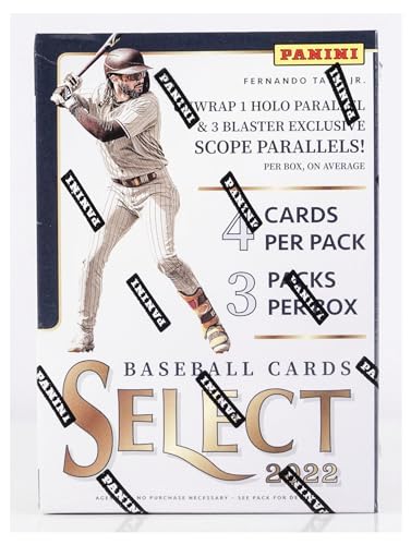 2022 Panini Select MLB Baseball Blaster Box - 4 Packs Per Box - 12 Trading Cards Total Per Box