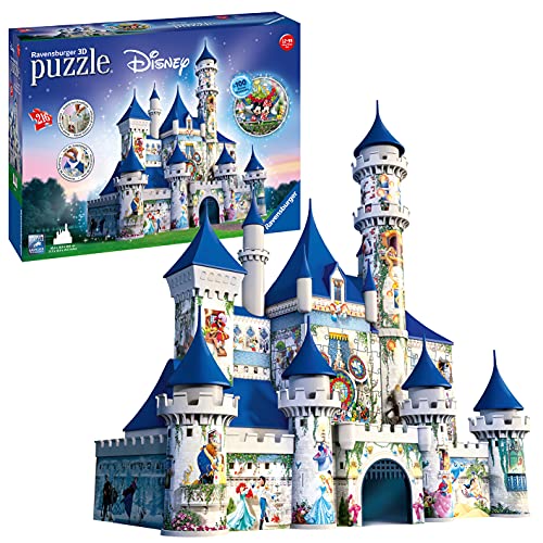 Ravensburger Disney Castle 3D Puzzle for Adults and Children Age 10 Years Up - 216 Pieces + Accessories - No Glue Required