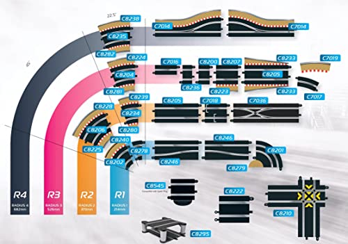 Scalextric C8297 Banked Curve Radius 3 45 degree 1:32 Scale Accessory