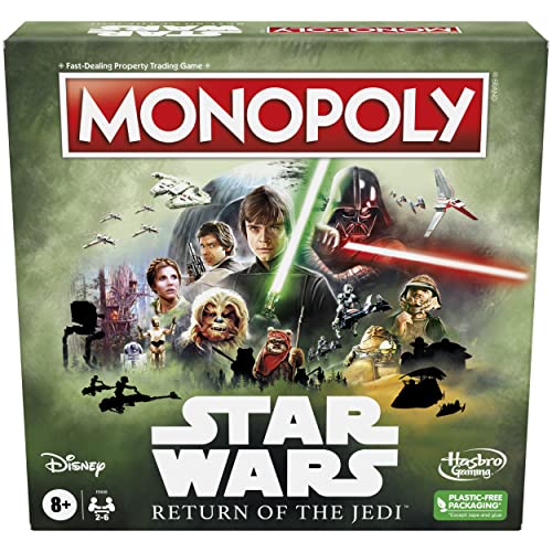 Hasbro Gaming Monopoly: Star Wars Return of The Jedi Board Game for 2-6 Players, Inspired by Return of The Jedi Movie, Game for Families and Kids Ages 8+ (Amazon Exclusive)