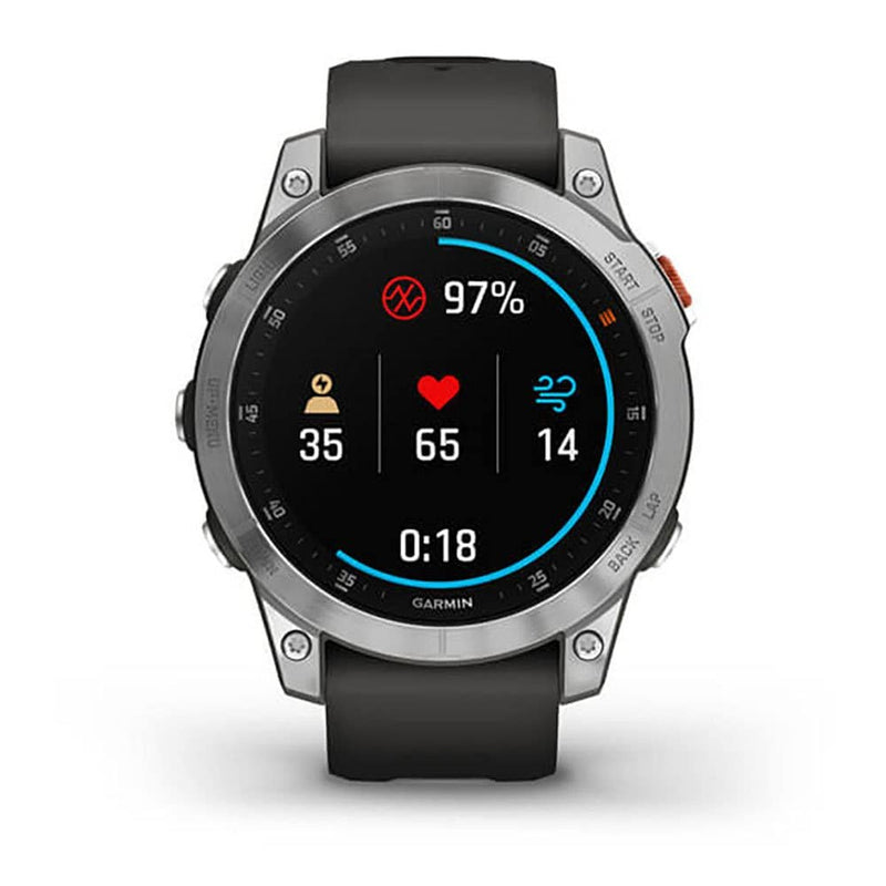 Garmin epix Gen 2 Premium Multisport GPS Smartwatch, AMOLED Touch Screen, Advanced Health and Training Features, Adventure Watch with up to 16 days battery life, Slate Steel and Black