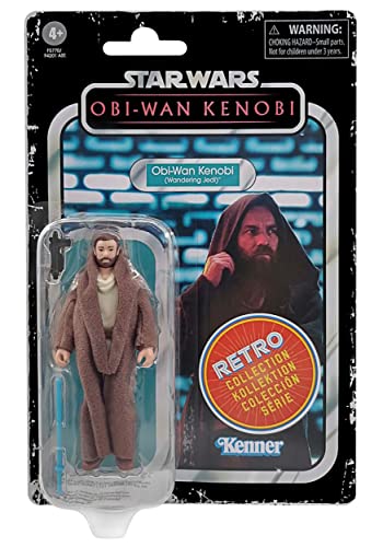 Star Wars Retro Collection Obi-Wan Kenobi (Wandering Jedi) Toy 3.75-Inch-Scale Obi-Wan Kenobi Figure, Kids