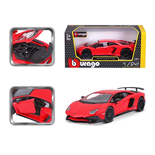 Bburago B18-21079 Jaguar 1:24 Lamborghini AVENDTADOR, Red