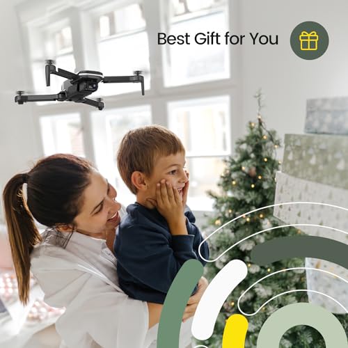 Holy Stone HS280 Foldable Drone with 1080P Camera for Adults and Kids, RC Quadcopter with Gravity Mode, Tap Fly, Voice and Gesture Control, Selfie, Altitude Hold, Headless Mode, 2 Modular Batteries