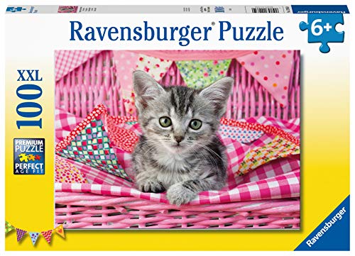 Ravensburger Cute Kitty 100 Piece Jigsaw Puzzles for Kids Age 6 Years Up - Extra Large Pieces