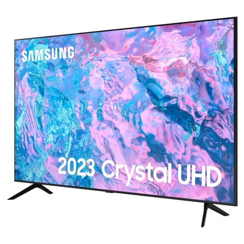 Samsung 55 Inch CU7100 UHD HDR Smart TV (2023) - 4K Crystal Processor, Adaptive Sound Audio, PurColour, Built In Gaming Hub, Streaming & Video Call Apps And Image Contrast Enhancer