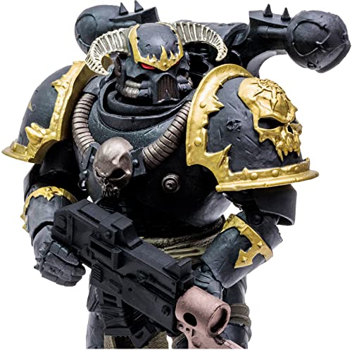 McFarlane Toys, Warhammer 40000 Chaos Space Marine Action Figure with 22 Moving Parts, Collectible Warhammer Figure with collectors stand base– Ages 12+