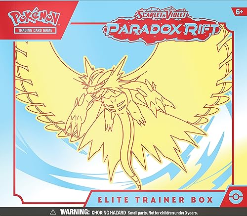 Pokémon TCG: Scarlet & Violet—Paradox Rift Elite Trainer Box - Roaring Moon (9 Booster Packs, 1 Full-Art Foil Card & Premium Accessories)