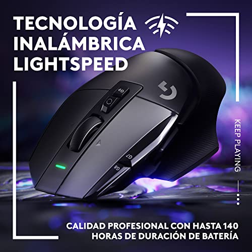 Logitech G G502 X LIGHTSPEED Wireless Gaming Mouse - Optical mouse with LIGHTFORCE hybrid optical-mechanical switches, HERO 25K gaming sensor, compatible with PC - macOS/Windows - Black