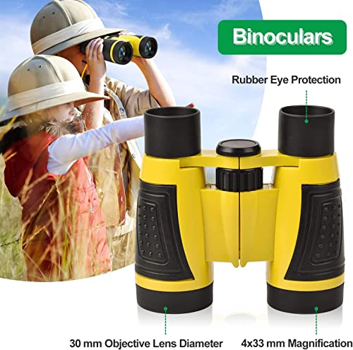 Outdoor Explorer Kit Gifts Toys,Kids Binoculars Set,Outdoor Exploration Set,Best for 8+ Year Old Boy and Girl,Kids Adventure Kit,Children Outdoor Educational Kit(22 PCS)