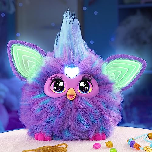 Furby Hasbro Purple Interactive Toy Plush - English version , 6 inch