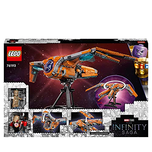 LEGO 76193 Marvel The Guardians’ Ship Large Building Toy, Avengers Spaceship Model with Thor & Star-Lord Minifigures, Gifts for Teenagers, Boys and Girls