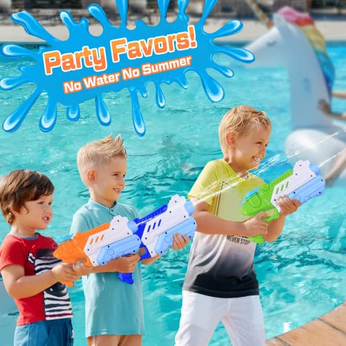 Water Gun for Kids Adults - 4 Pack Water Pistol Super Water Blaster Soaker Squirt Guns Long Range Shooting Game Summer Swimming Pool Garden Party Favor Beach Water Fighting Outdoor Toys for Girl Boy