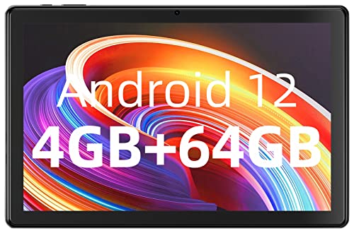 SGIN 10.1 Inch Tablet Android 12, 4GB RAM 64GB SSD (TF 256GB), 2MP+5MP Camera, 800x1280 HD IPS, 6000 mAh Battery Tablet with TF Card Slot, Dual WiFi, Bluetooth5.0, Manufacturer Warranty For a Year.