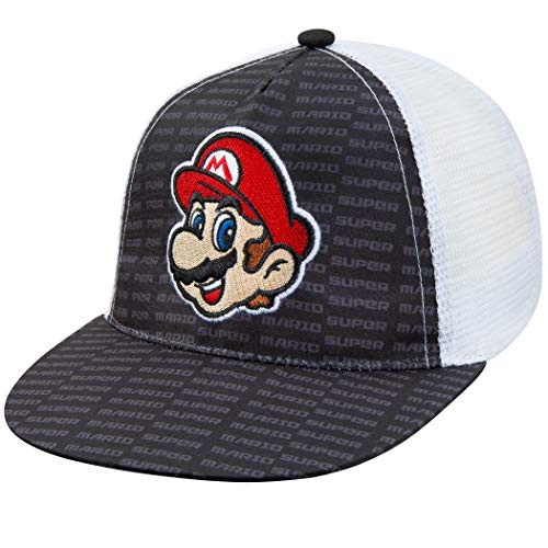 Nintendo Boys Super Mario Baseball Cap - Age 4-7 Black, Black, Boys