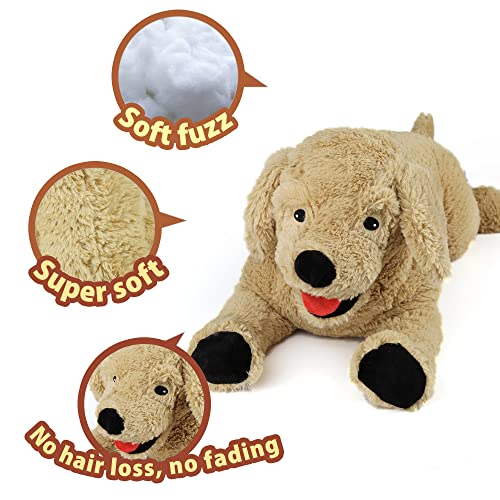 LotFancy Dog Stuffed Animals Plush 68 cm, Soft Cuddly Golden Retriever Plush Toys, Large Stuffed Dog, Puppy Dog Stuffed Animals, Gift for Kids Pets Girls, Christmas Toys