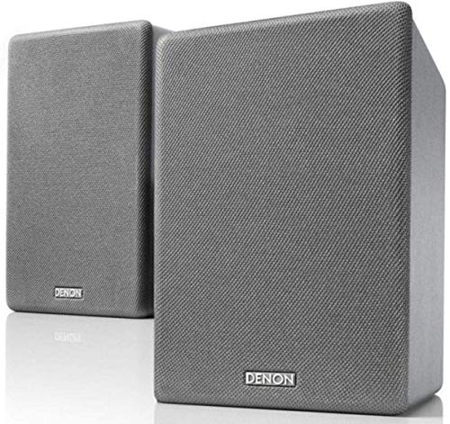 Denon SCN10 Speakers, Two-Way HiFi Speakers for TV Sound System, 2x 65W, Compatible with Receivers & Amplifiers, Elegant Design - Grey