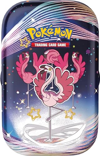 Pokémon TCG: Scarlet & Violet—Paldean Fates Mini Tin – Flamigo (2 Booster Packs, 1 Sticker & 1 Art Card)