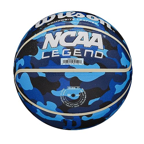 WILSON NCAA Legend Indoor/Outdoor Basketball - Blue Camo, Size 7-29.5"