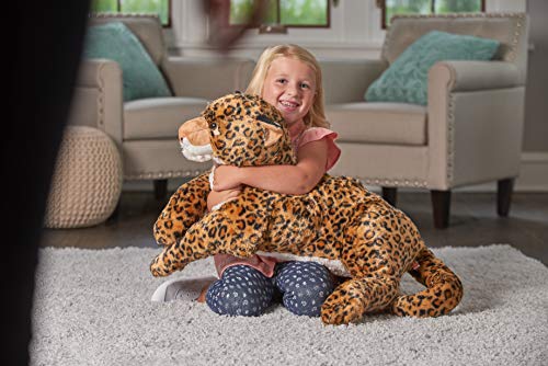 Wild Republic Jumbo African Leopard Giant Plush Soft Toy, Gifts for Kids, 76 cm