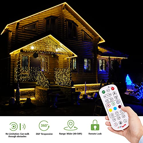 Novostella 16M Outdoor LED Strip Lights Waterproof 52.5ft Smart RGB Rope Light, App Control and RF Remote, Music Sync Color Changing Exterior Tape Lighting Kit for Garden Patio Party, 24V IP65