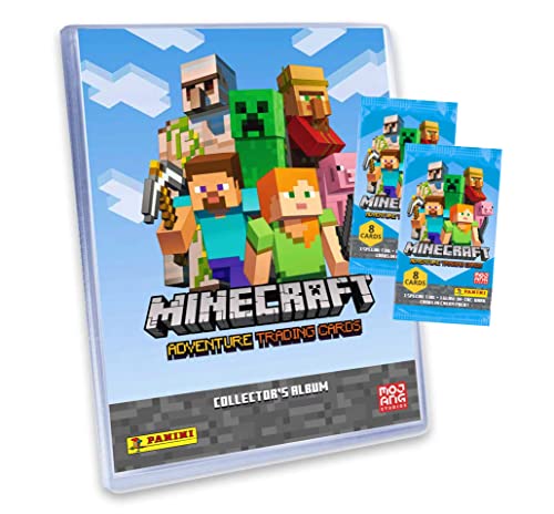 Panini Minecraft Trading Cards - Adventure Series 1 - Card Selection (1 Folder + 2 Boosters)