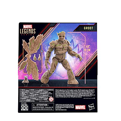 Hasbro Marvel Legends Series Groot, Guardians of the Galaxy Vol. 3 6-Inch Action Figures & Marvel Legends Series Star-Lord, Guardians of the Galaxy Vol. 3 6-Inch Action Figures