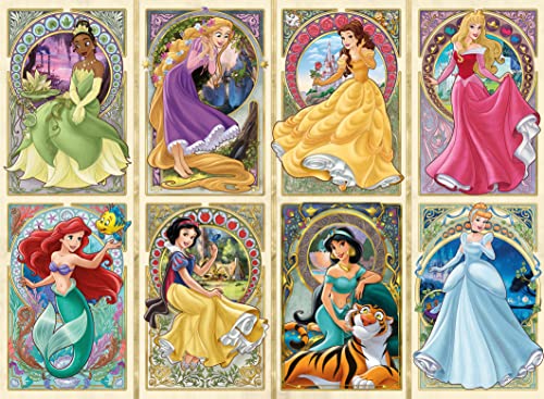 Ravensburger Disney Princess Art Nouveau 1000 piece Jigsaw Puzzle for Adults & for Kids Age 12 and Up , 27 x 20 inches (70 x 50 cm) when complete.