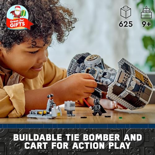 LEGO 75347 Star Wars TIE Bomber Model Building Kit, Starfighter with Gonk Droid Figure & Darth Vader Minifgure with a Lightsaber, Valentine's Day Treat, Collectible Gifts for Men, Women, Him or Her