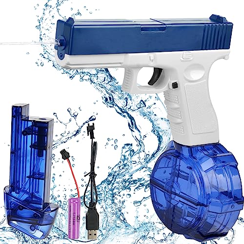 Water Pistol, Water Gun for Kids Adults, 32 FT Powerful Water Blaster Pistols, Automatic Water Gun Toy with Rechargeable, Electric Water Gun for 3+ Years Old Boys and Girls