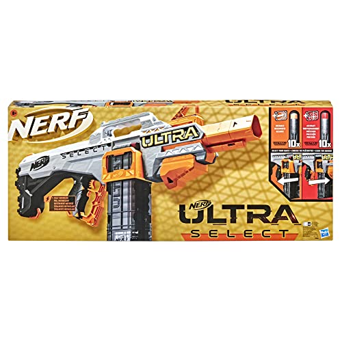 Nerf Ultra Select Fully Motorized Blaster, Fire 2 Ways, Includes Clips and Darts, Compatible Only with Nerf Ultra Darts