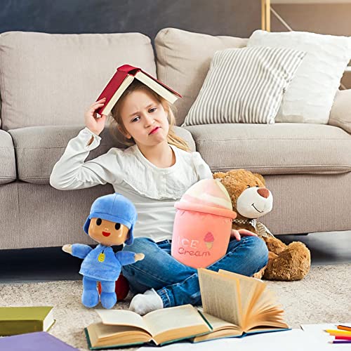 FISAPBXC Pocoyo Soft Plush Toy Cute Pocoyo Plush Doll Soft Stuffed Collectable Birthday Christmas Toys Gifts Home Decoration Suitable for Boys Girls Kids 26cm