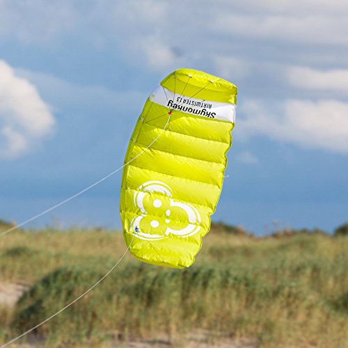 Skymonkey Airtwister 1.3 parafoil with flight straps Ready 2 Fly- 130 cm [green-yellow]