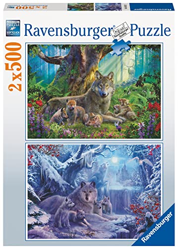 Ravensburger Wolves 2x 500 Piece Jigsaw Puzzles for Adults and Kids Age 10 Years Up [Amazon Exclusive]