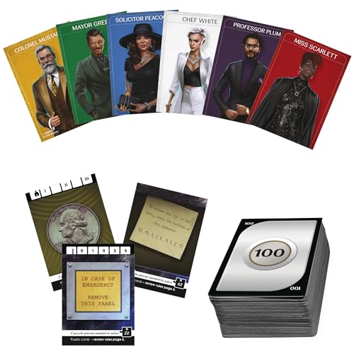 Cluedo Escape: The Midnight Hotel Board Game, 1-Time Solve Escape Room Games for 1-6 Players, Cooperative Mystery Games