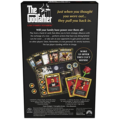 The Godfather, Last Family Standing Board Game Italian Film Fun Family Party Game Scary Movie Multiplayer Card Game, for Adults and Kids Aged 14 and up