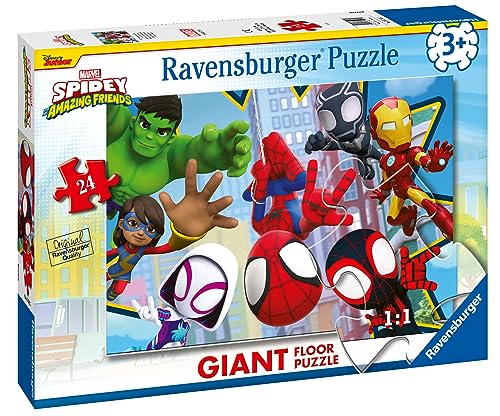 Ravensburger 3182 Marvel Spiderman Spidey & His Amazing Friends 24 Piece Giant Floor Jigsaw Puzzle for Kids Age 3 Years Up