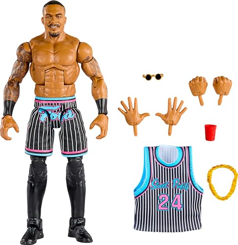 Mattel WWE Montez Ford Elite Collection Action Figure with Accessories, Articulation & Life-Like Detail, Collectible Toy, 6-Inch (HKN99)