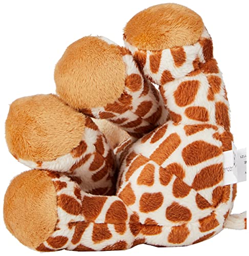 Suki Baby Small Bing Bing Soft Boa Plush Rattle with Embroidered Accents (Giraffe)