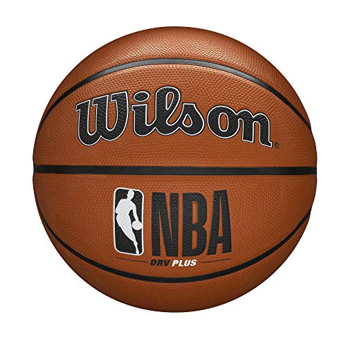 Wilson Basketball, NBA DRV Plus Model, Outdoor, Rubber, Size: 5, Brown