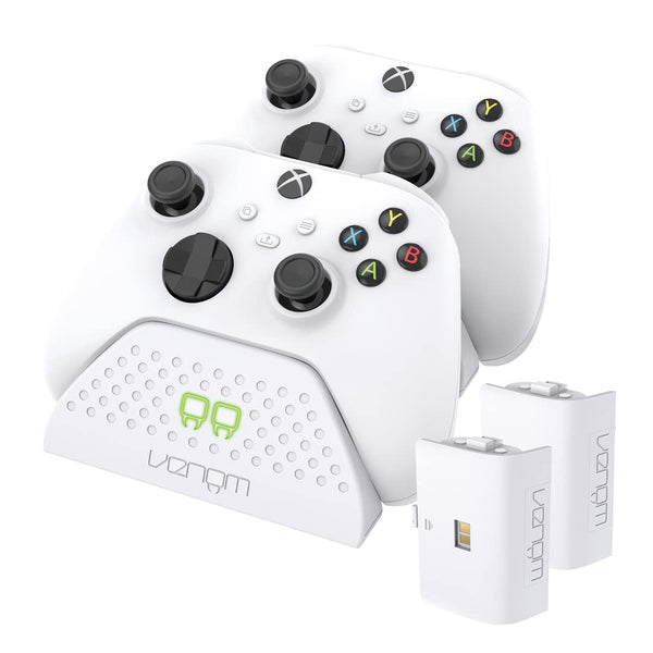 Venom Twin Charging Dock with 2 x Rechargeable Battery Packs - White (Xbox Series X & S / One)