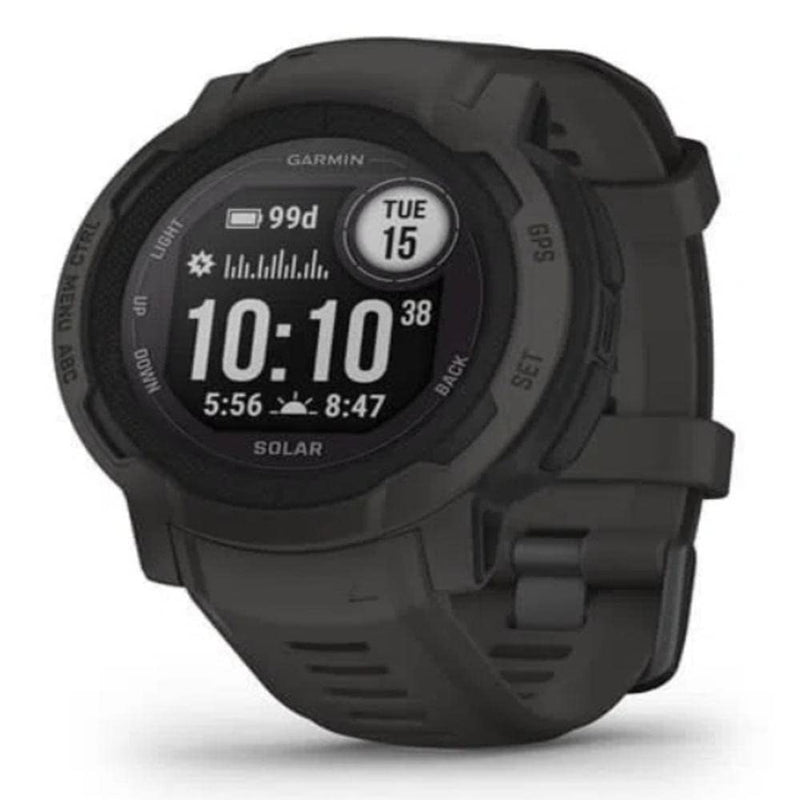 Garmin Instinct 2 SOLAR, Rugged GPS Smartwatch, Built-in Sports Apps and Health Monitoring, Solar Charging and Ultratough Design Features, Graphite